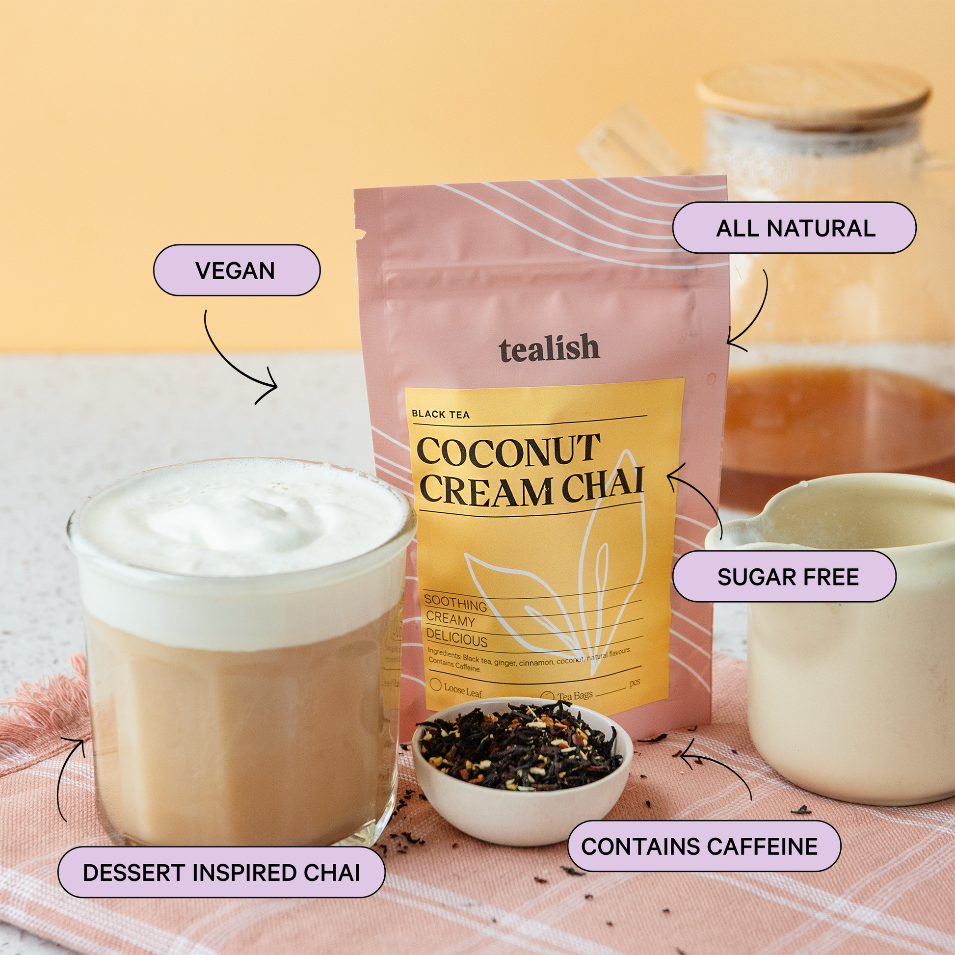 Chai à la crème de noix de coco 