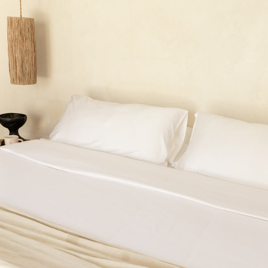 Ensemble de housse de couette en sergé de bambou biologique