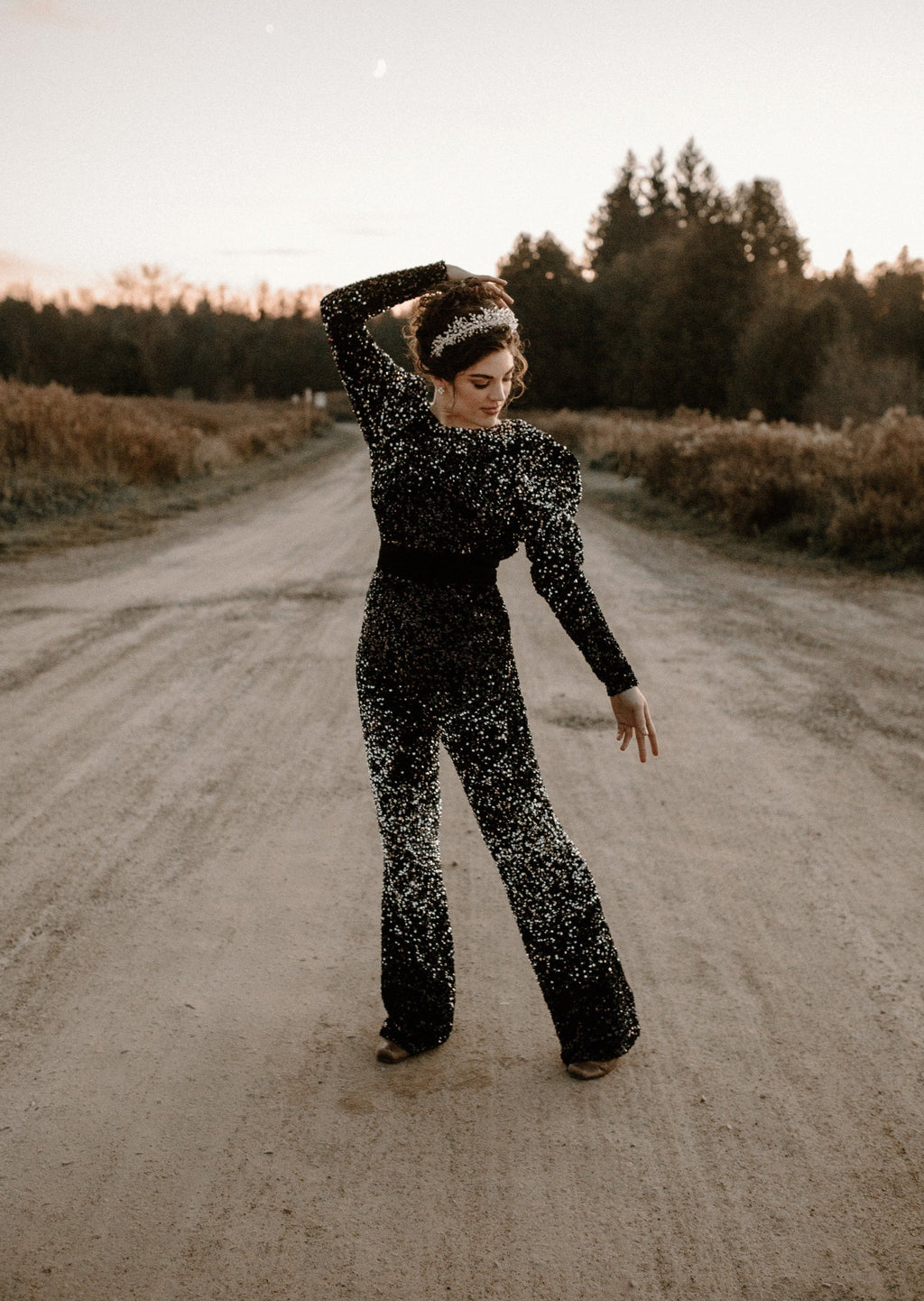 Couronne de mariée NEISHA Crystal Babies Breath