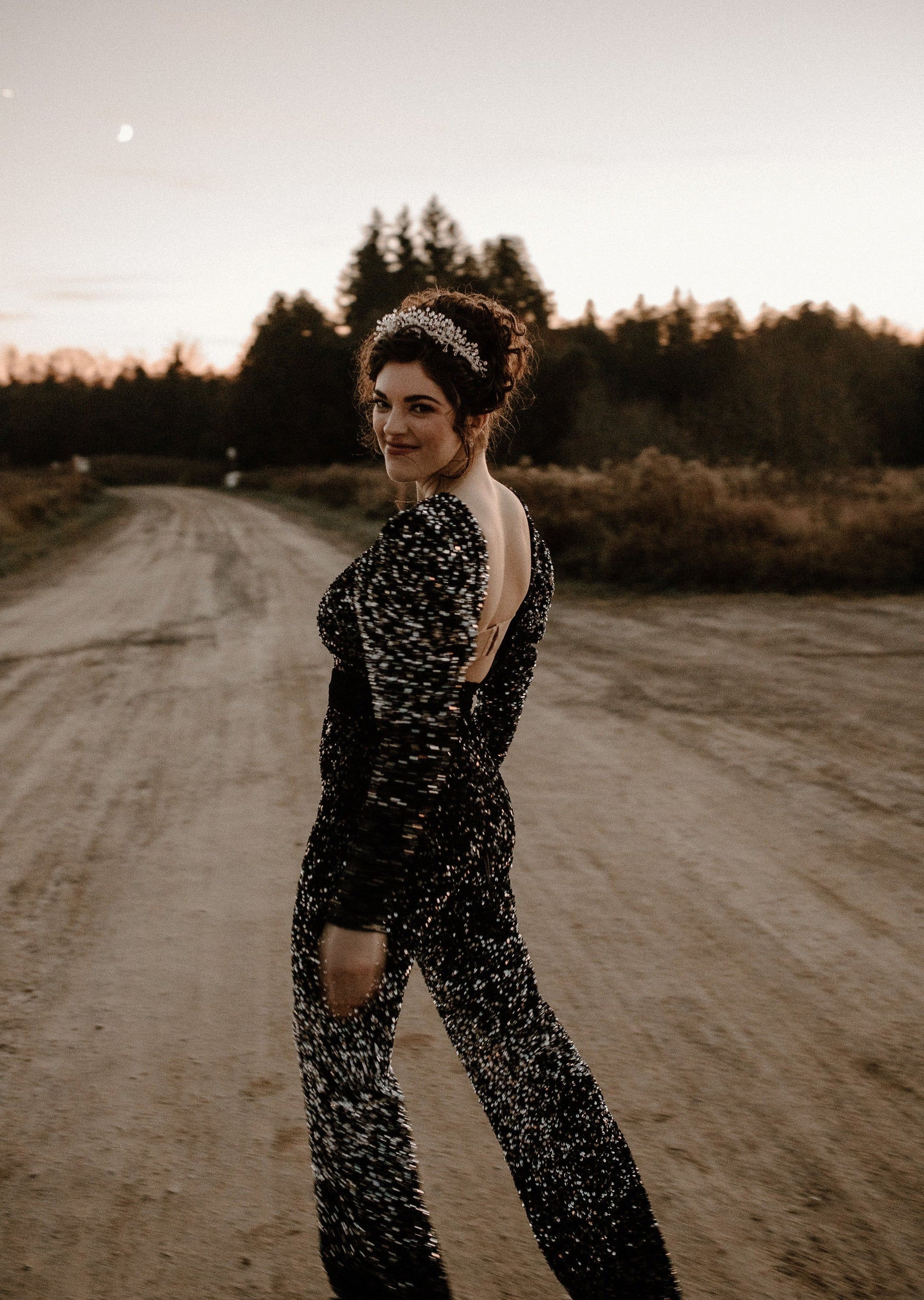 babies breath crown for vintage inspired art deco weddings