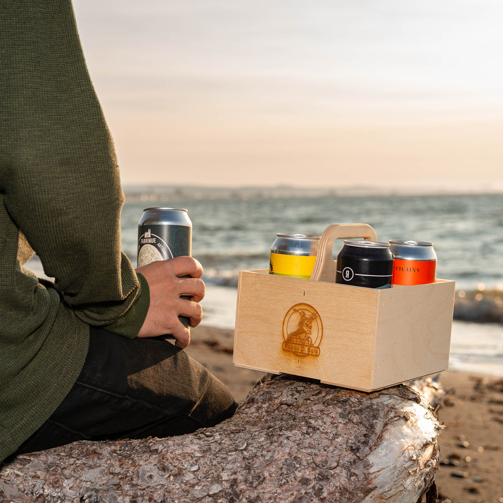 Wooden Case for Bottles and Cans, Economy Size