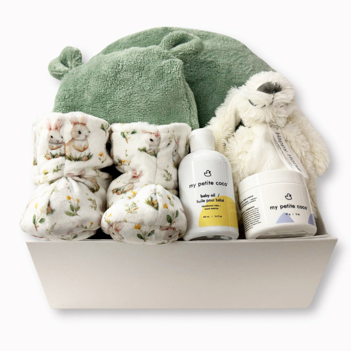 Bath Time Baby Gift Box - Sage