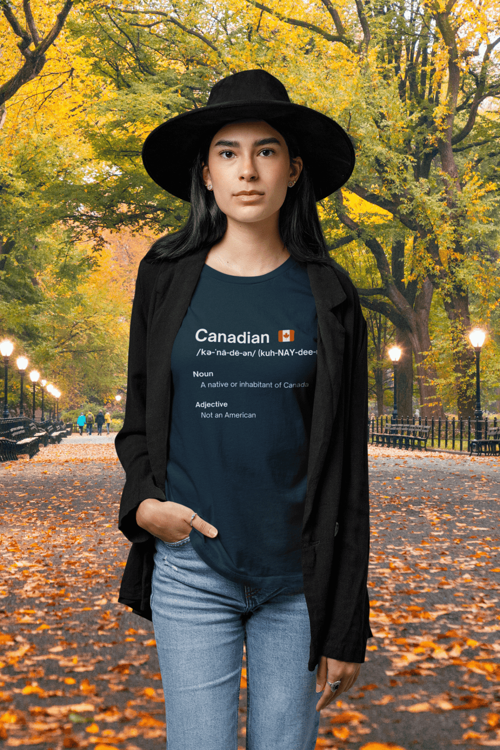 Canadian Not American Unisex Crewneck T-Shirt
