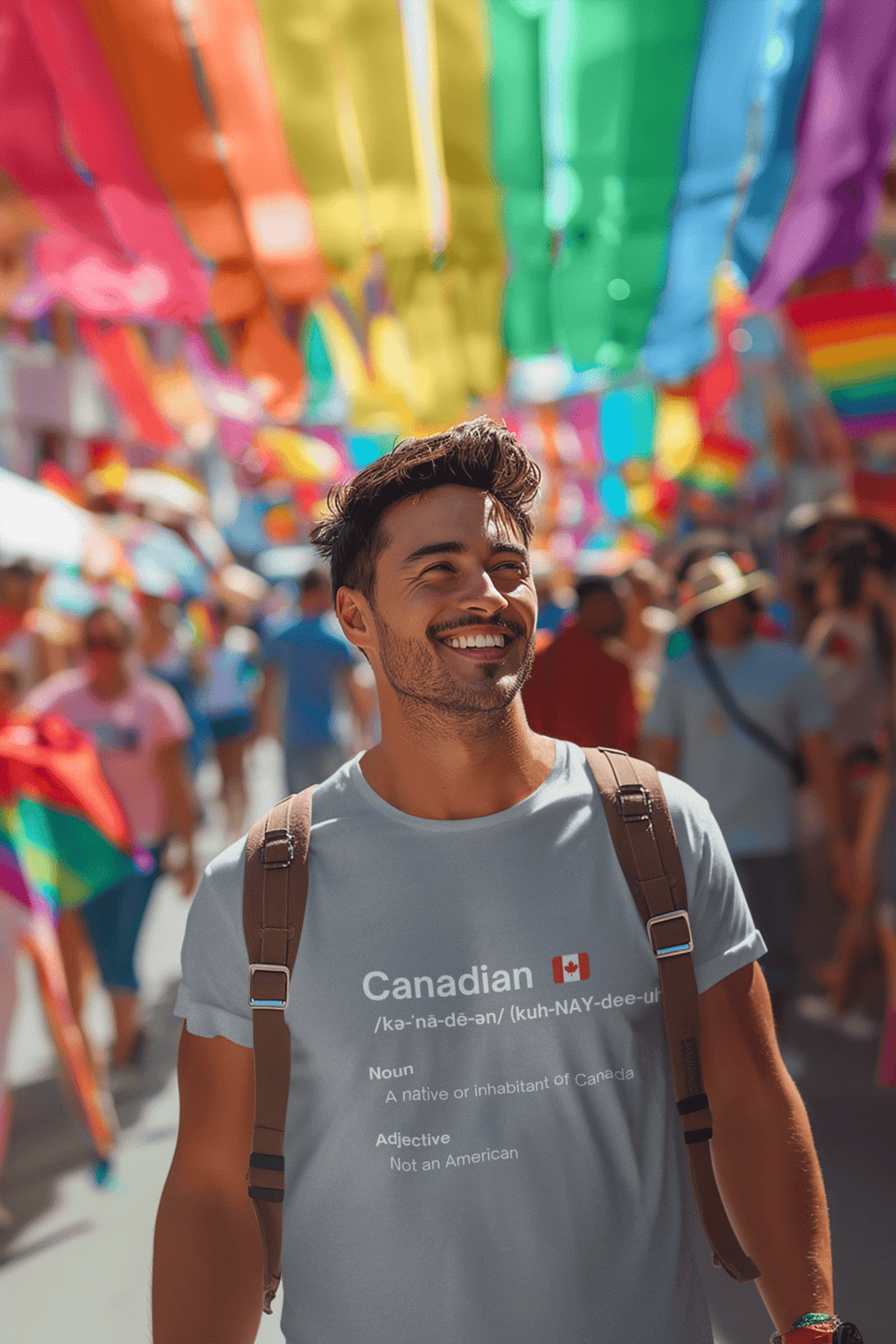 Canadian Not American Unisex Crewneck T-Shirt