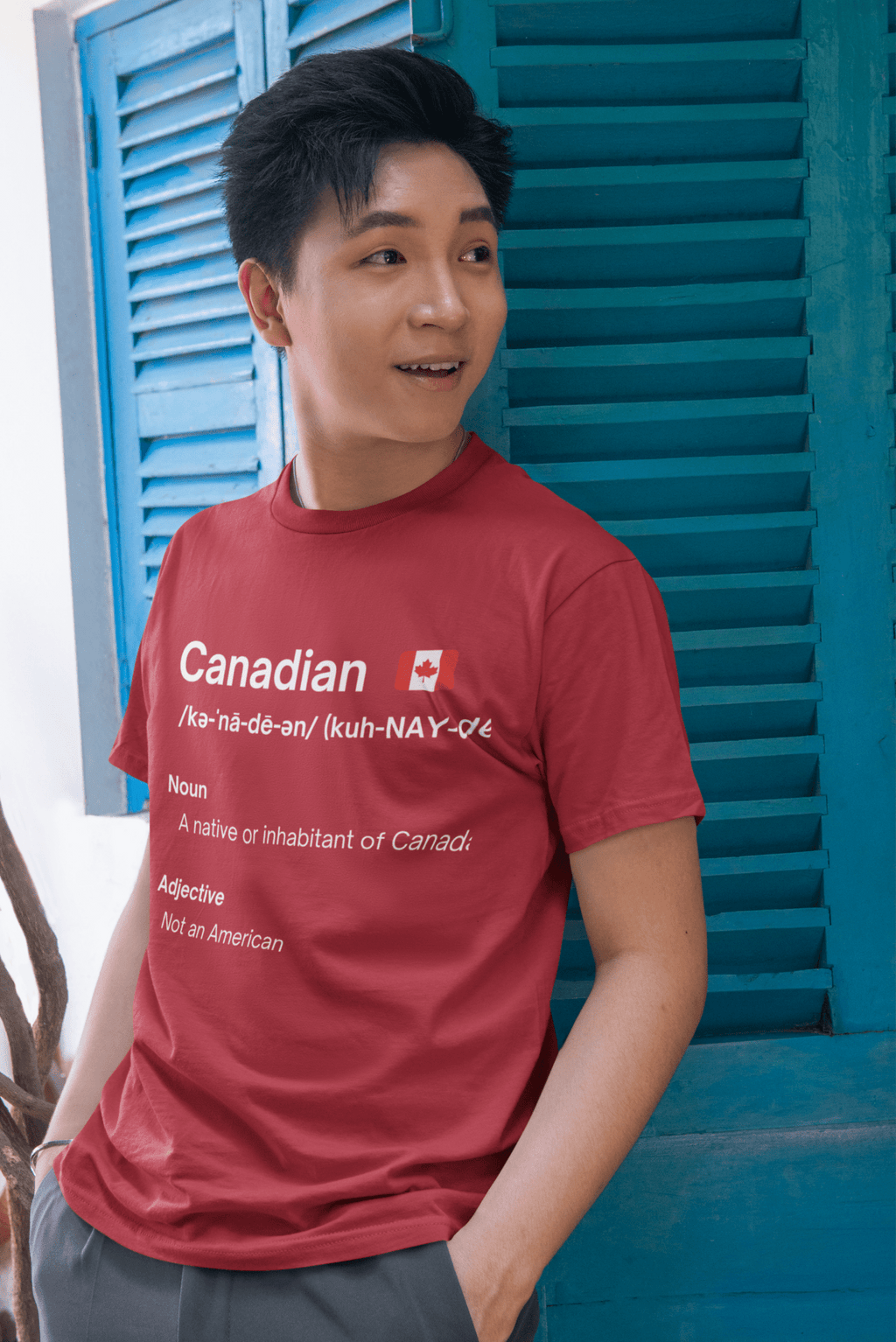 Canadian Not American Unisex Crewneck T-Shirt