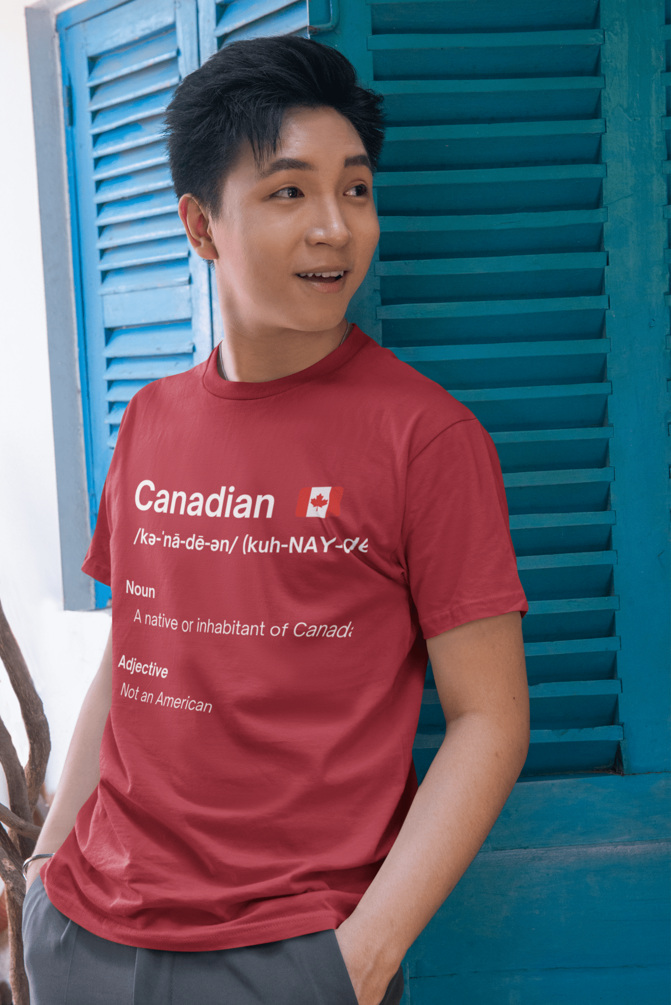 Canadian Not American Unisex Crewneck T-Shirt