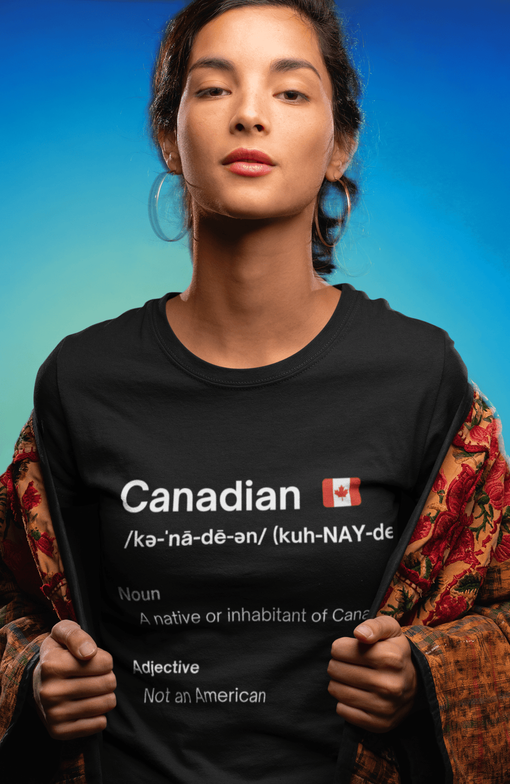 Canadian Not American Unisex Crewneck T-Shirt