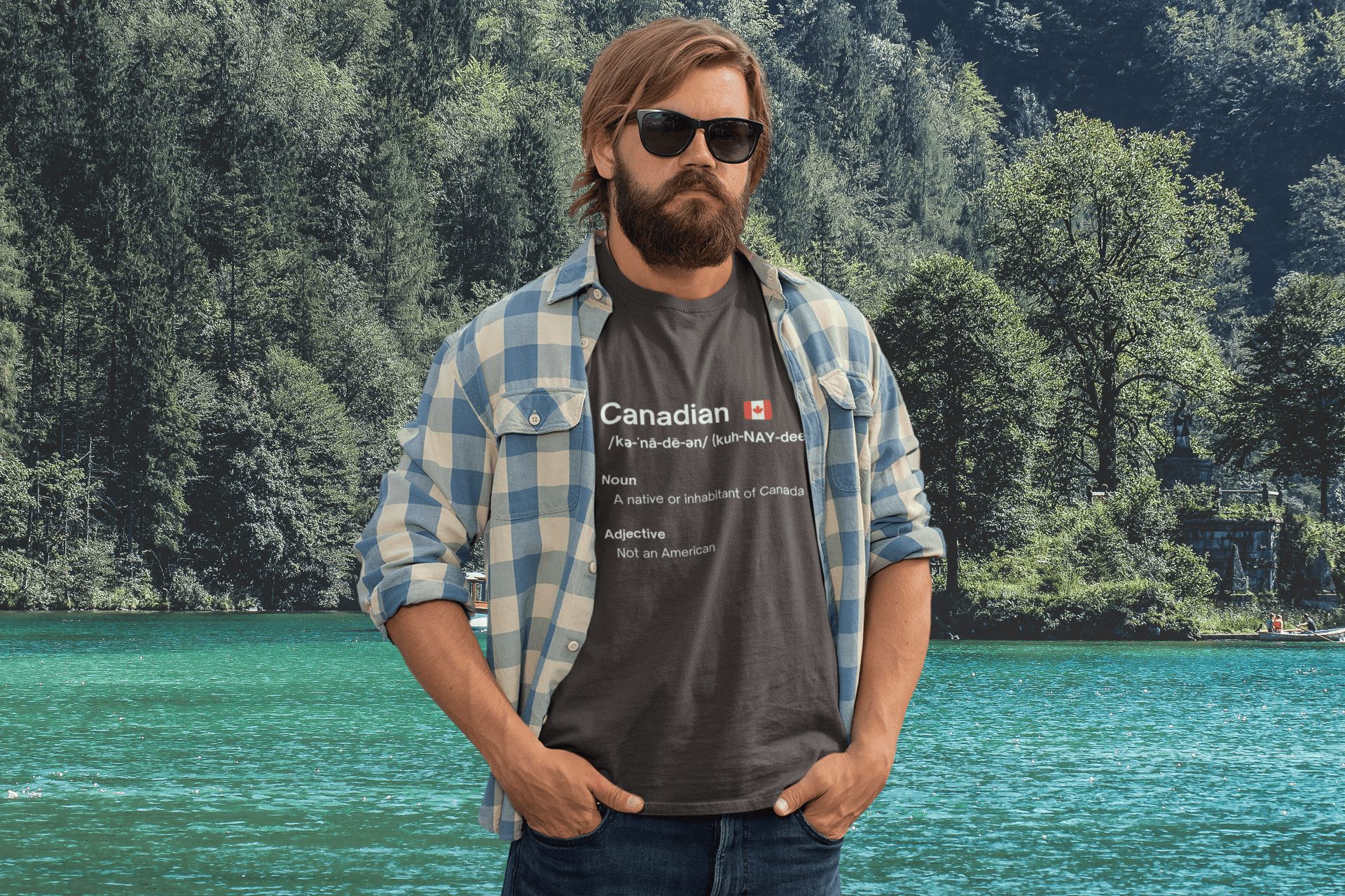 Canadian Not American Unisex Crewneck T-Shirt