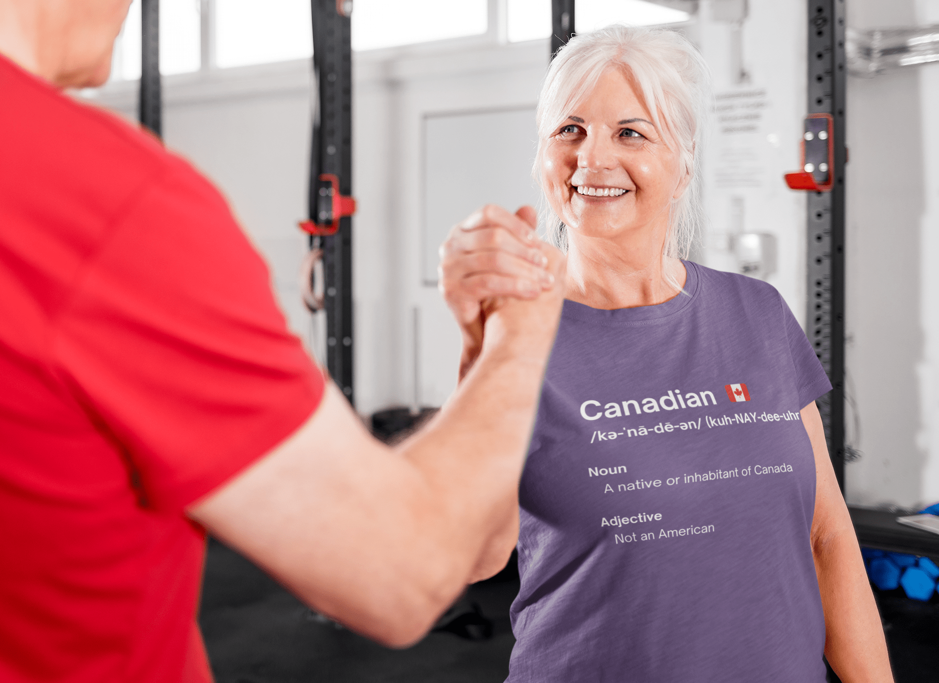 Canadian Not American Unisex Crewneck T-Shirt