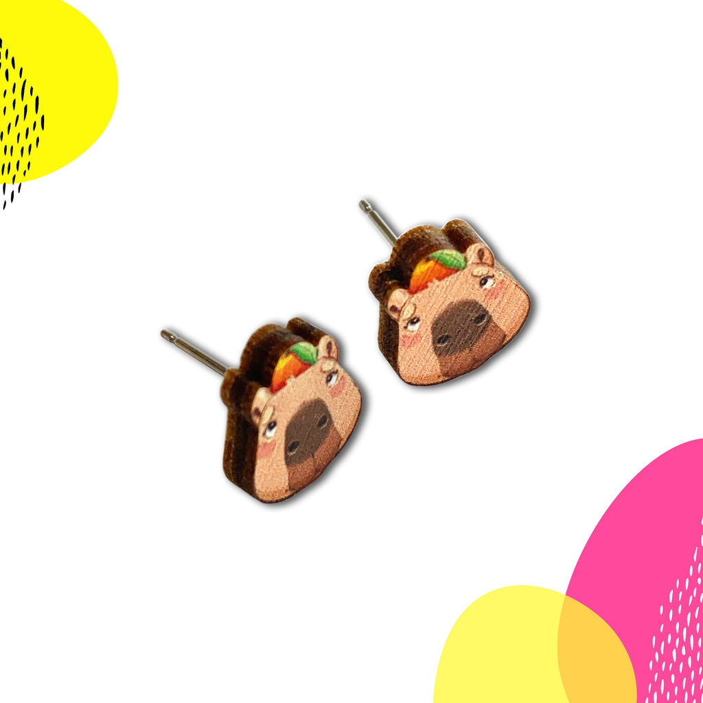 Boucles d'oreilles Capybara Yuzu