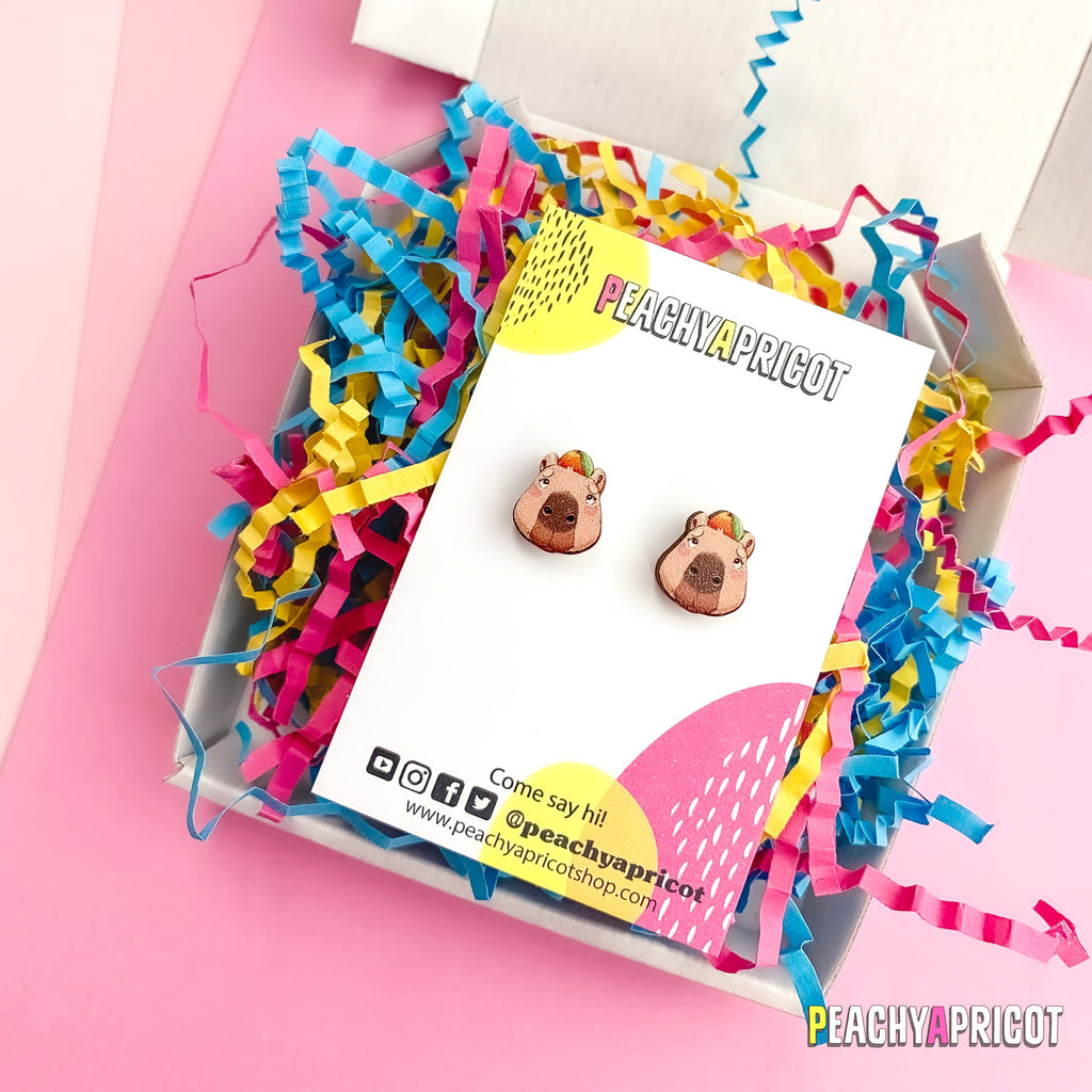 Boucles d'oreilles Capybara Yuzu