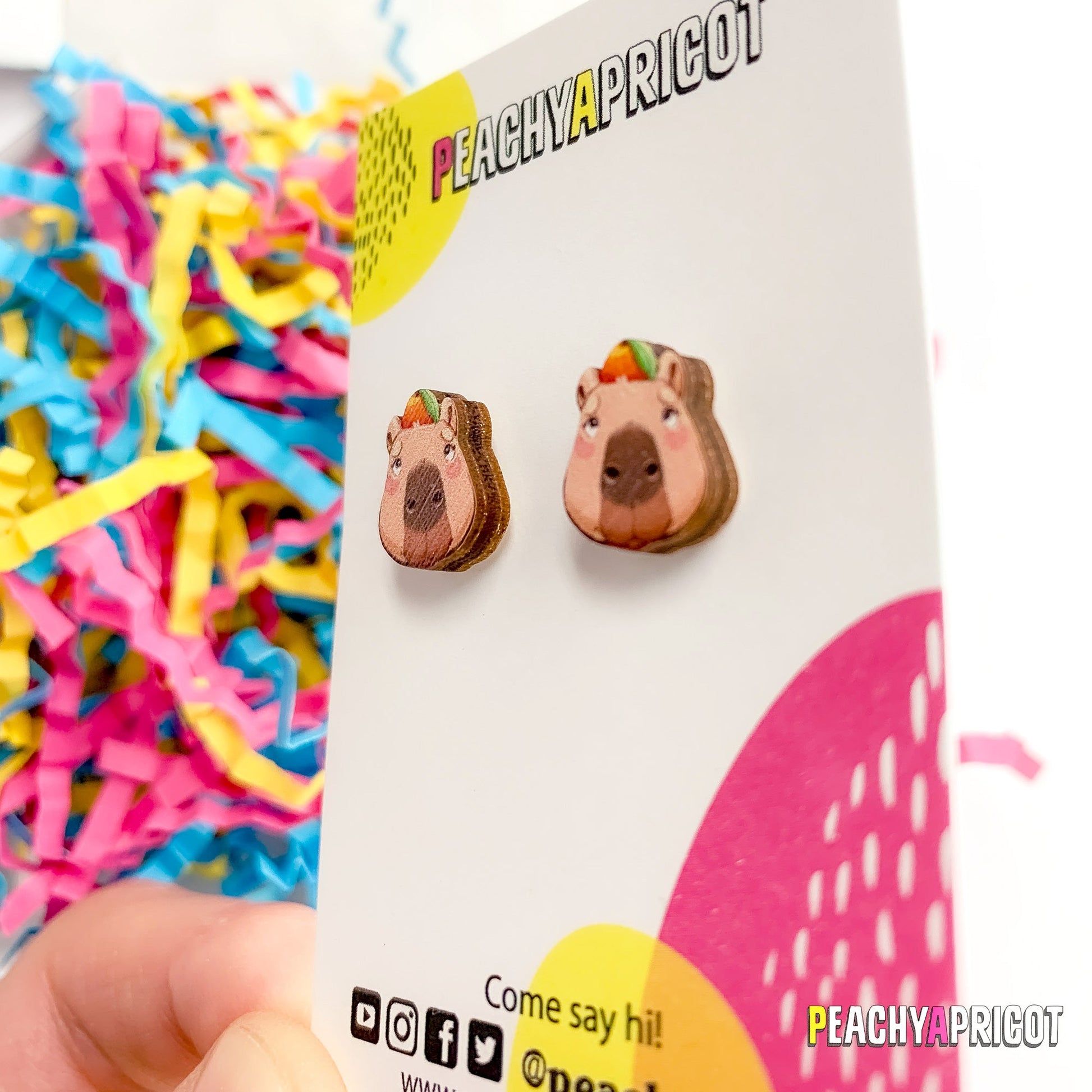 Boucles d'oreilles Capybara Yuzu
