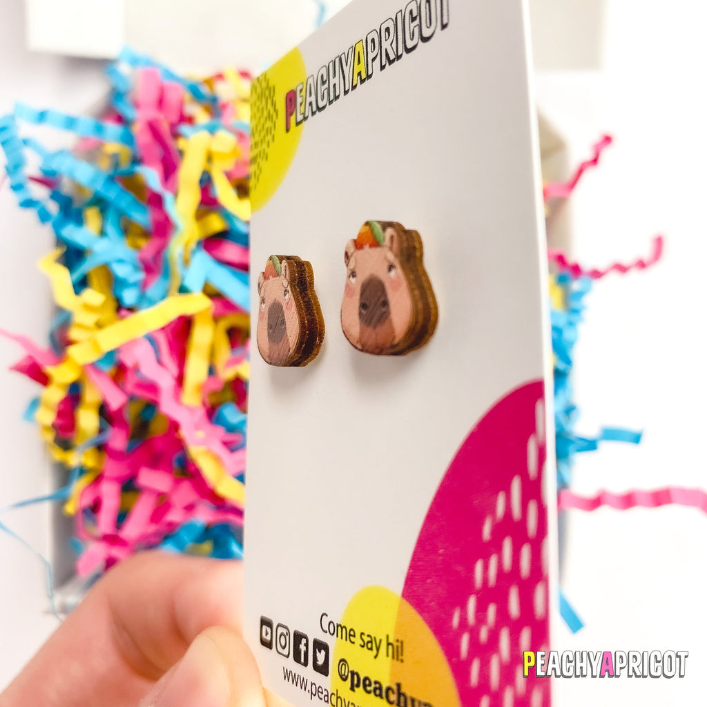 Boucles d'oreilles Capybara Yuzu