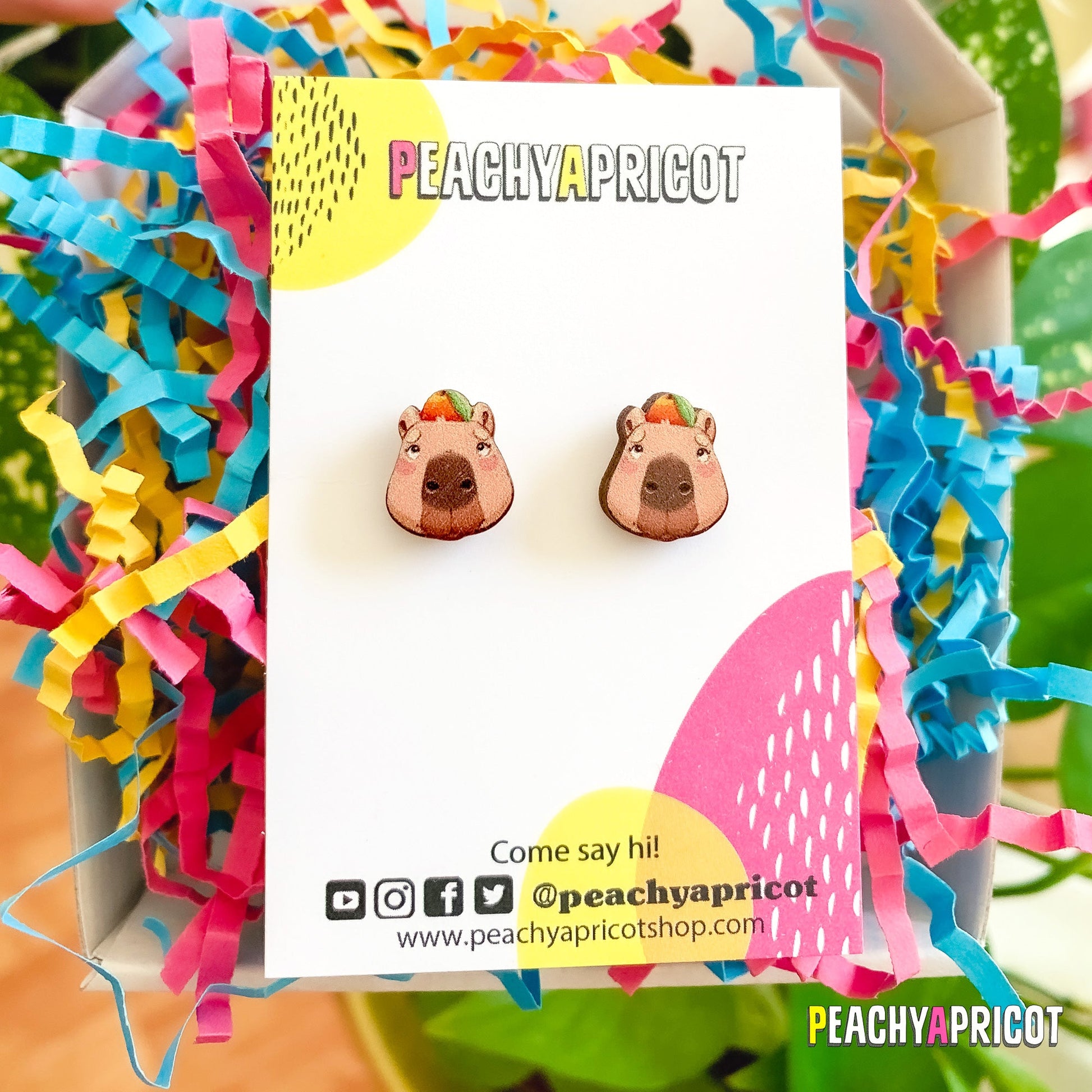 Boucles d'oreilles Capybara Yuzu