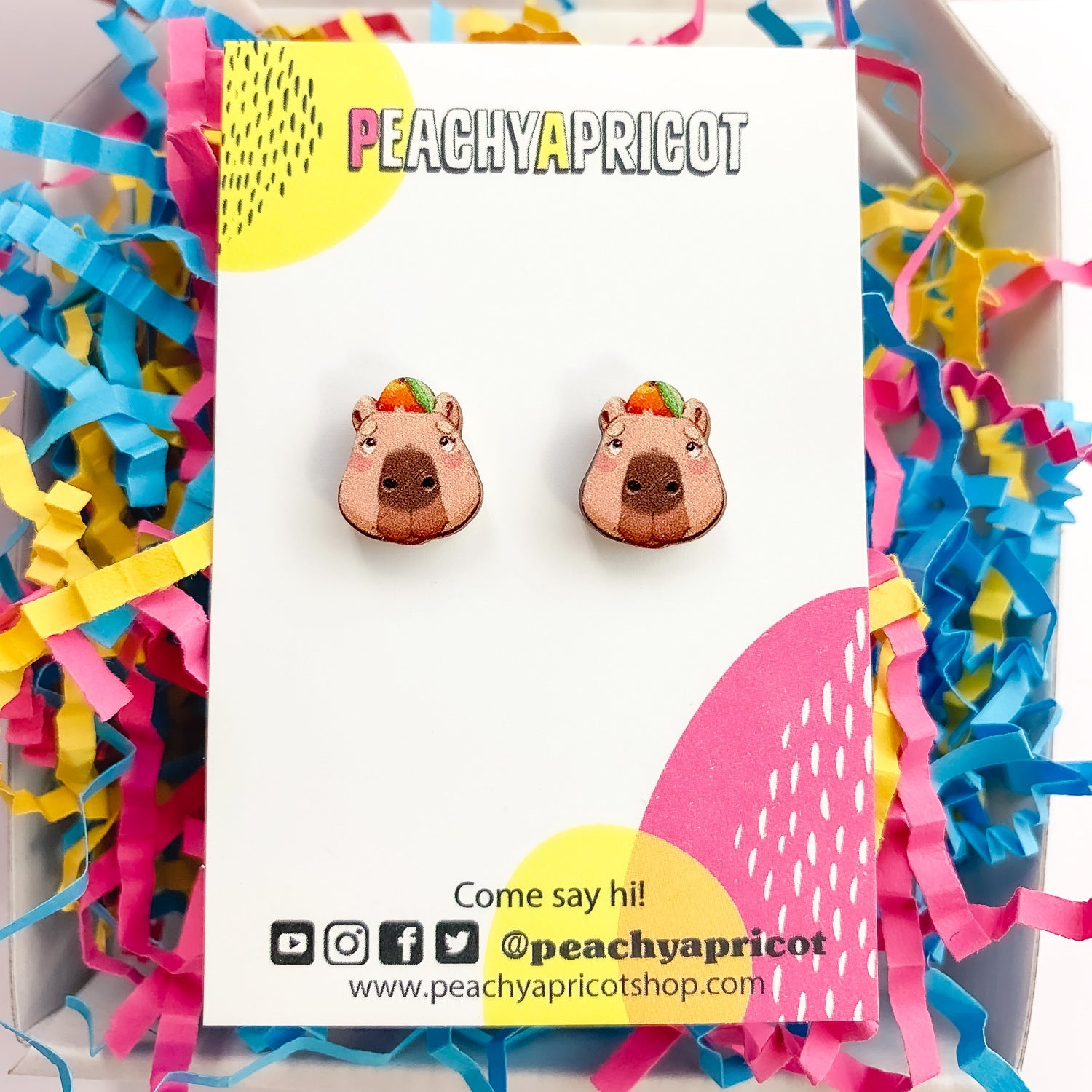 Boucles d'oreilles Capybara Yuzu