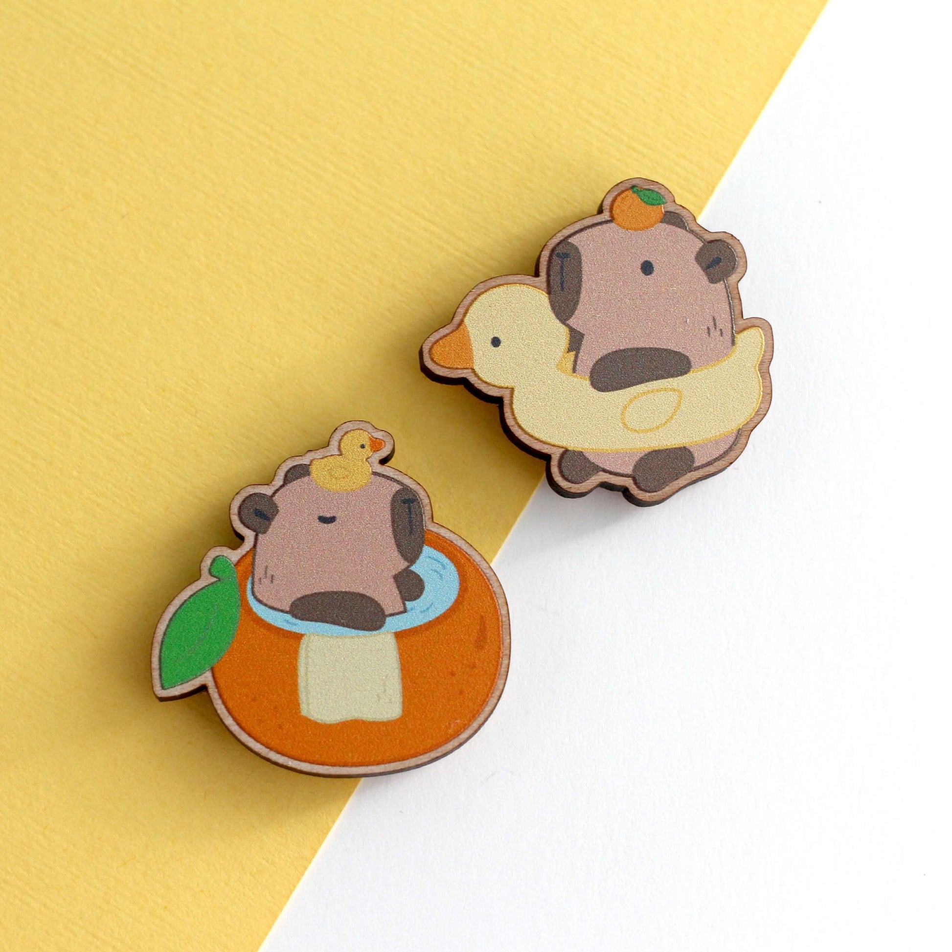 Ensemble d'aimants en bois Capybara