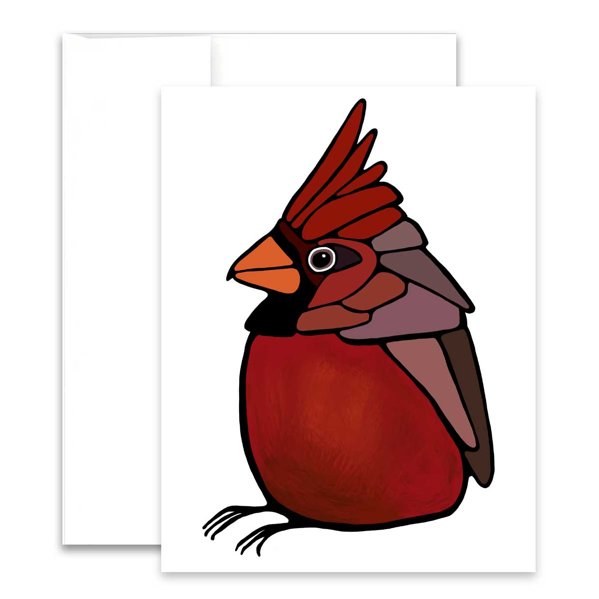 Colouring Greeting Card - Cardinal