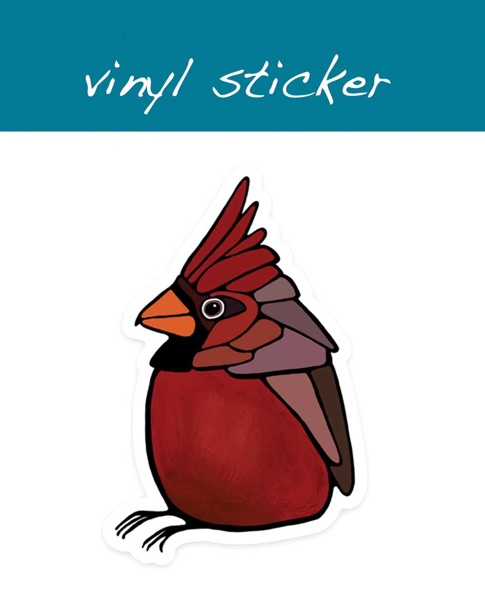 Autocollant en vinyle - Cardinal