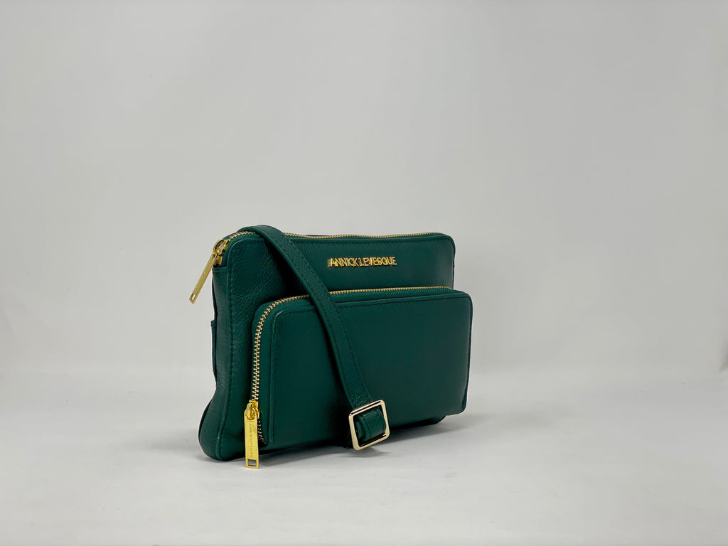 Small Crossbody Wallet Dark Green - Carmen