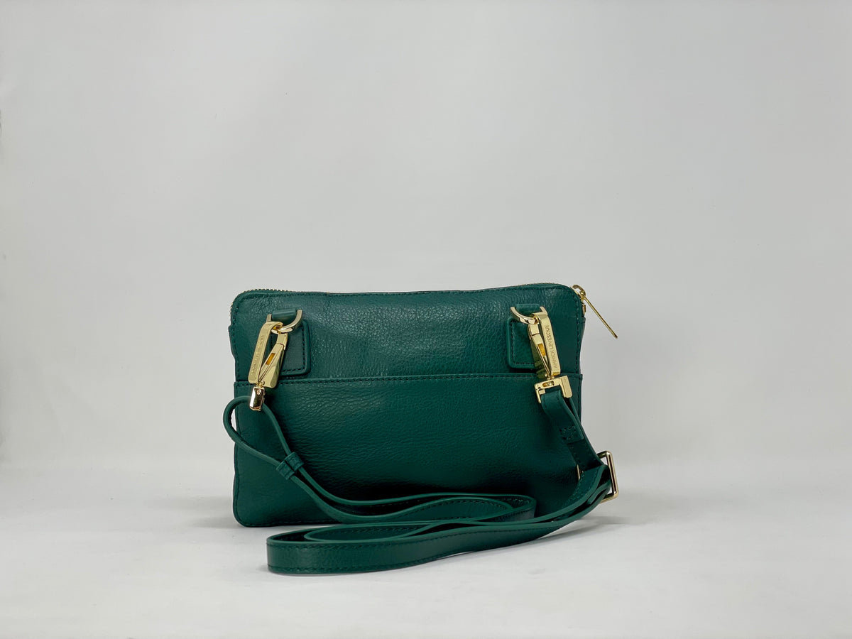 Small Crossbody Wallet Dark Green - Carmen