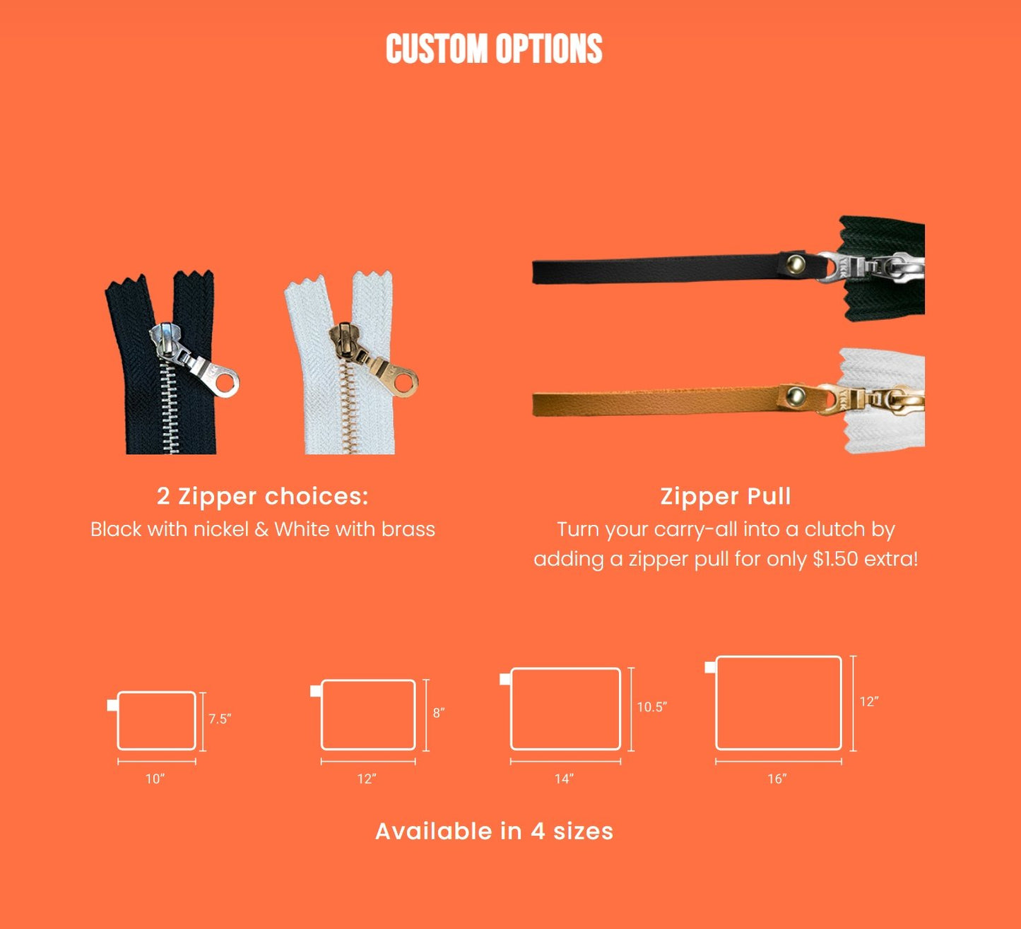 Zippered Cotton Canvas Carry All | Vintage Stationery
