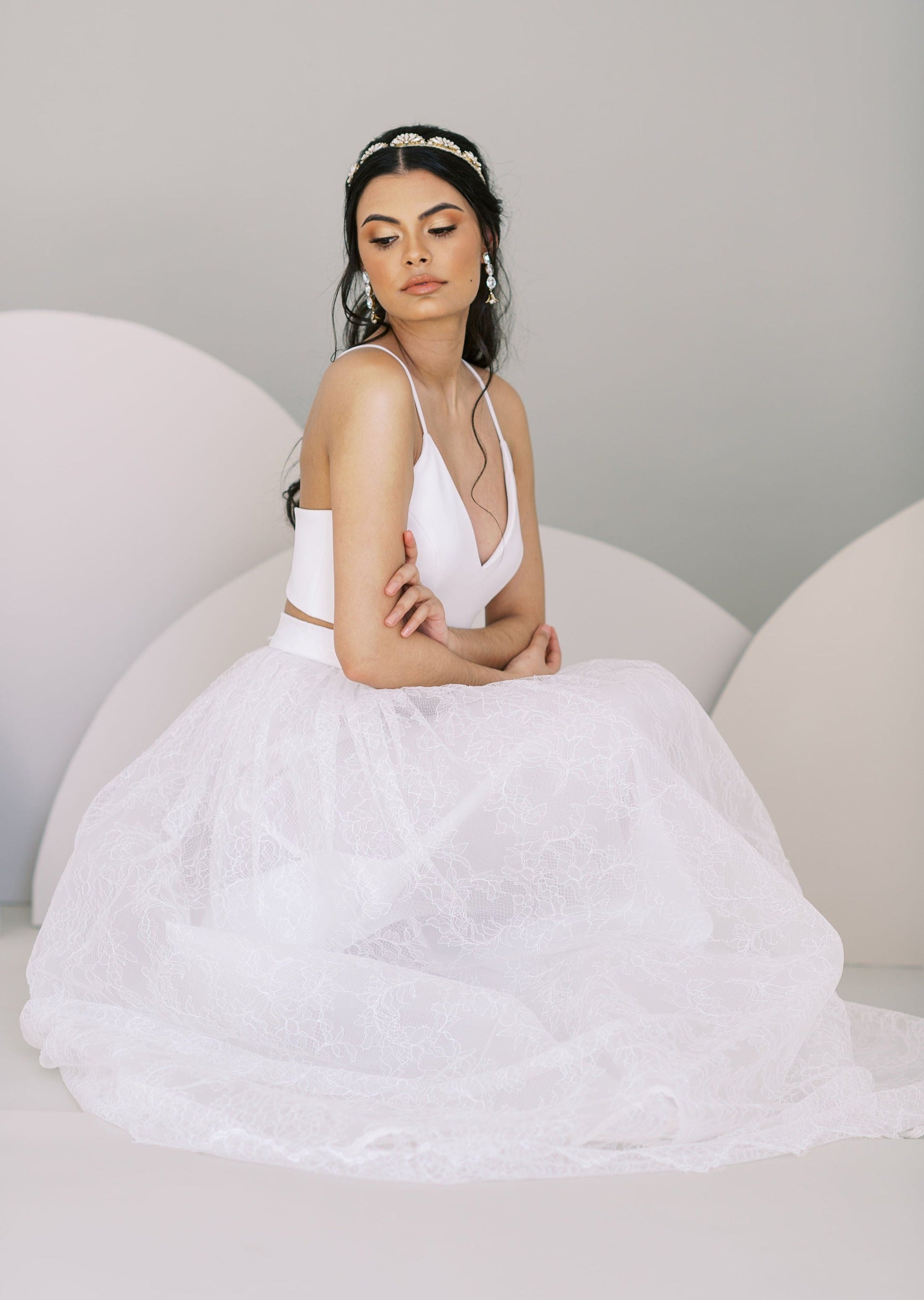 Diadème de mariée en filigrane festonné DAPHNE