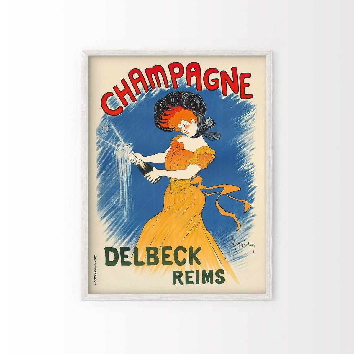 Champagne Delbeck Vintage Advertising Poster – Belle Époque Wall Art