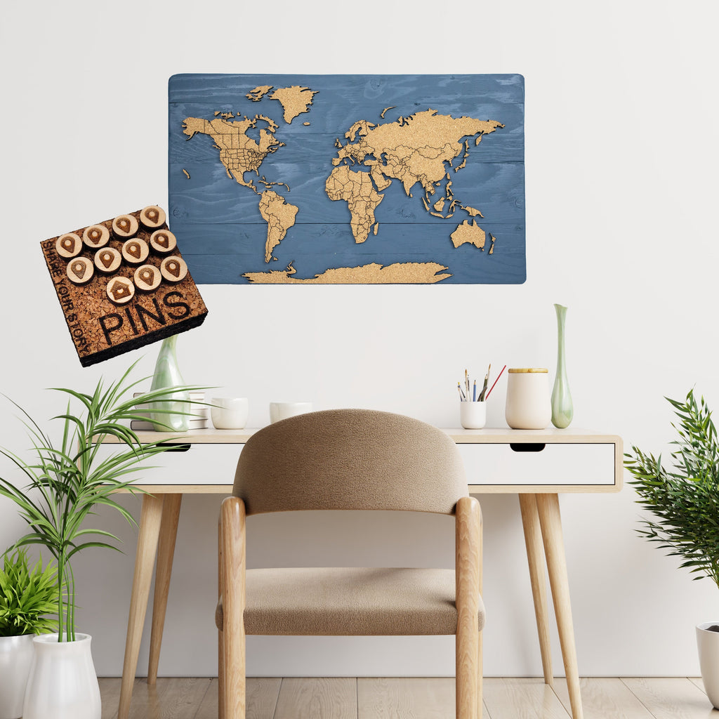 Ensembles de punaises de carte | Bois | 10 unités