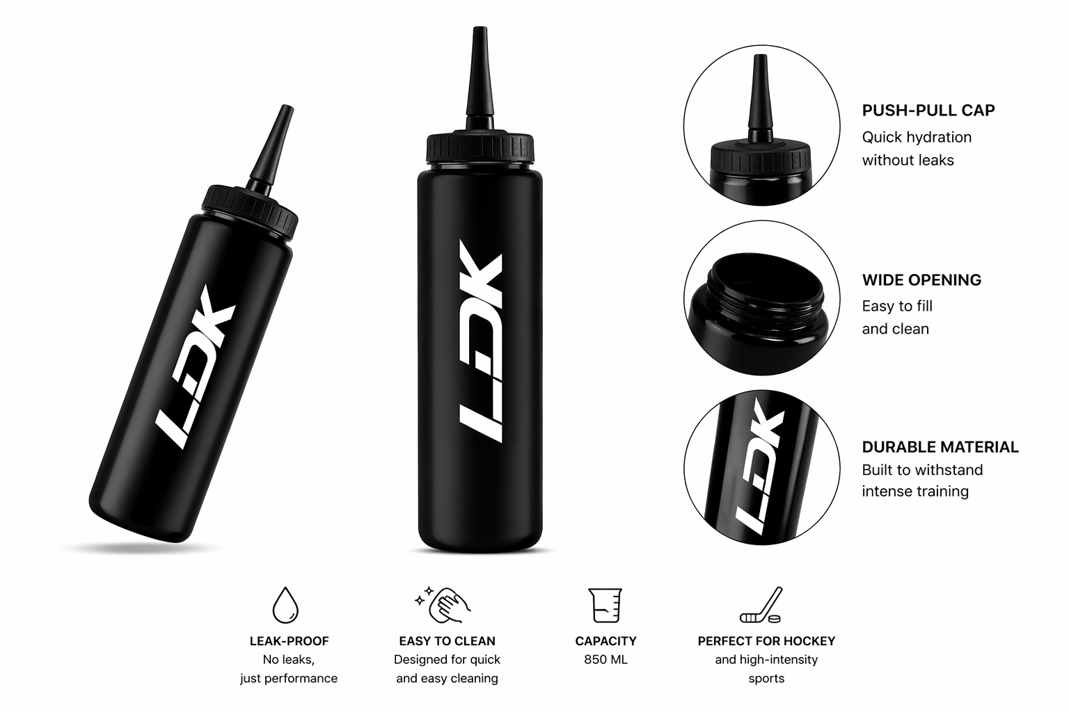 LDK WATER BOTTLE (With Straw) / BOUTEILLE D'EAU (Avec Paille)