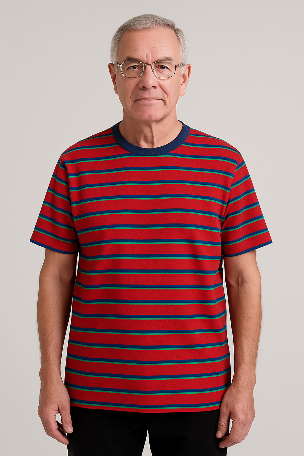 Adaptive Back-Open Striped Tee