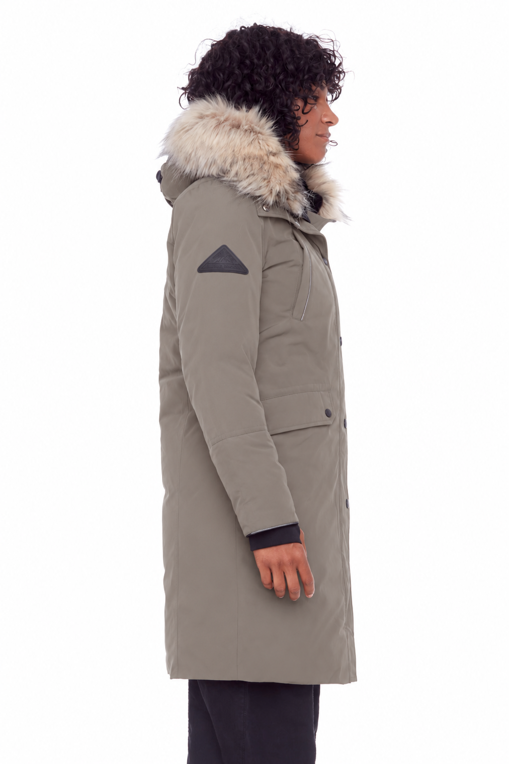 LAURENTIAN | WOMEN'S VEGAN DOWN (RECYCLED) LONG PARKA, TAUPE