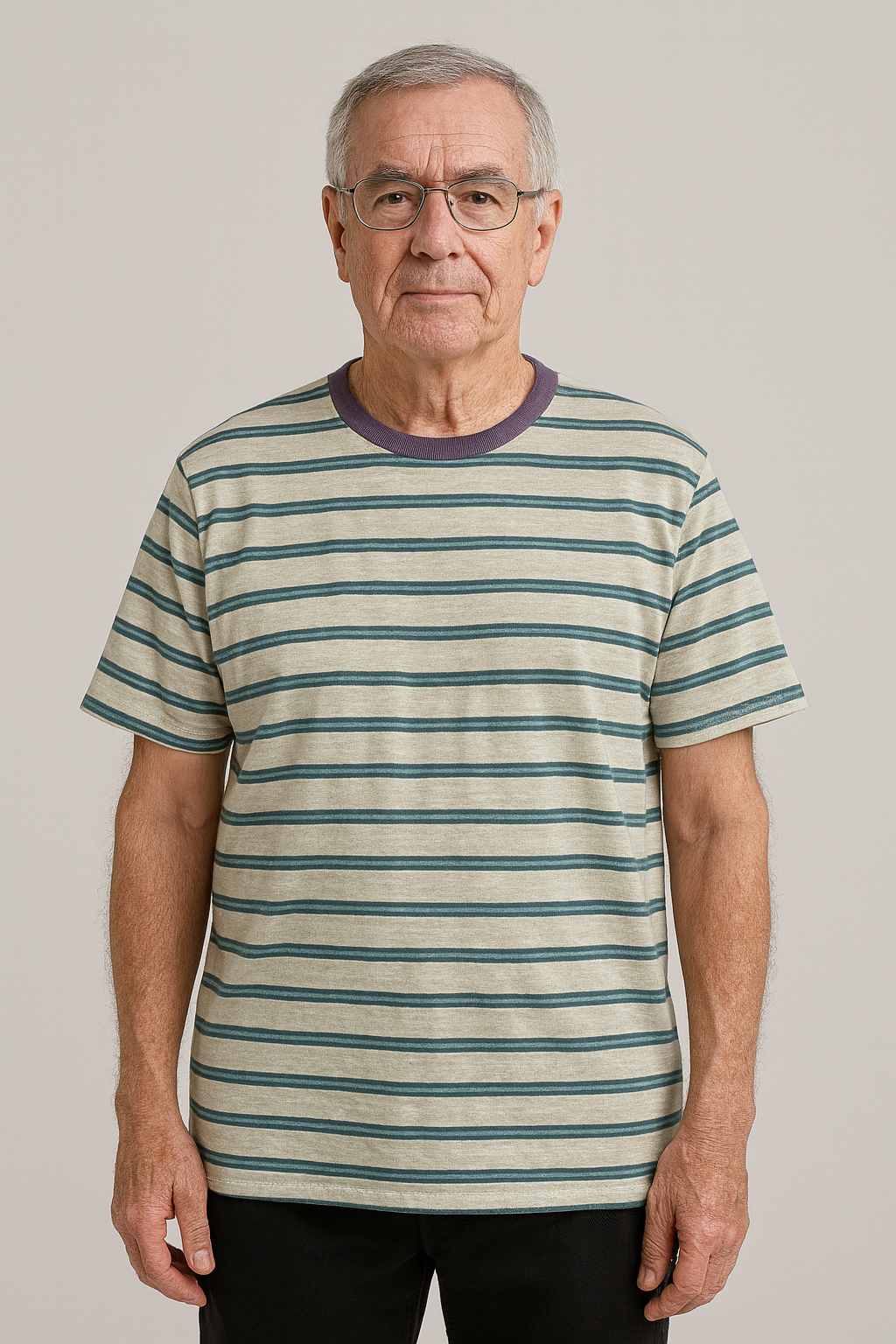 Adaptive Back-Open Striped Tee