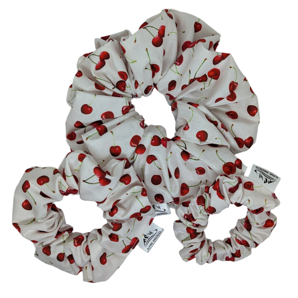Cherry Bomb - Redwood Cotton Scrunchie