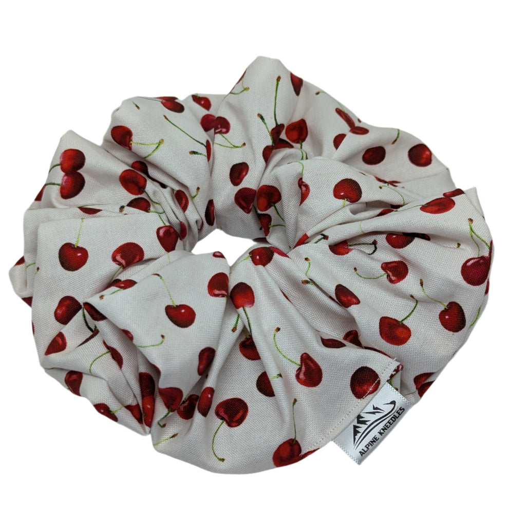 Cherry Bomb - Redwood Cotton Scrunchie