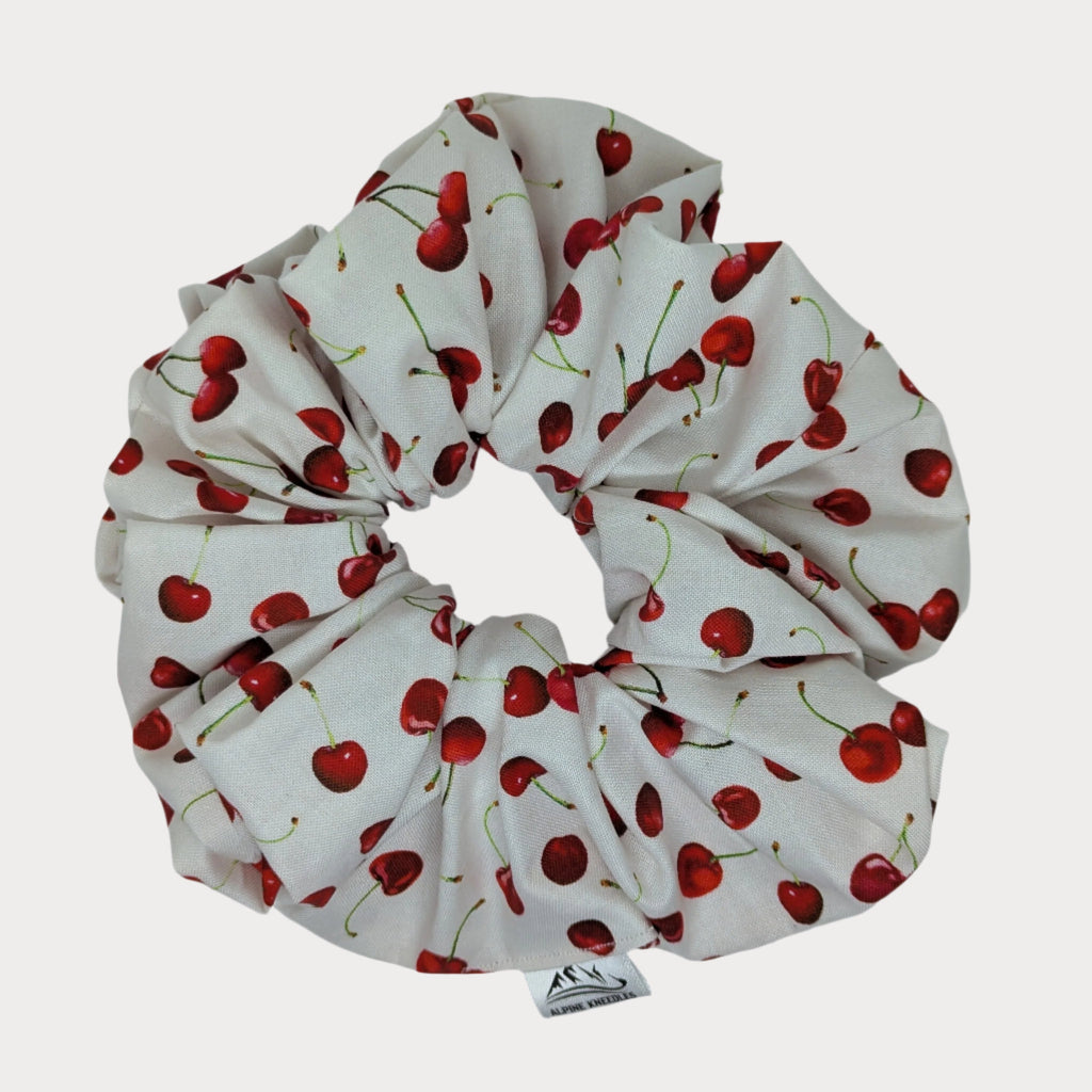 Cherry Bomb - Redwood Cotton Scrunchie