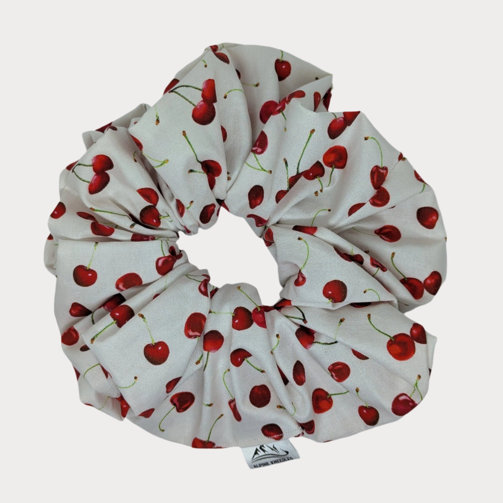 Cherry Bomb - Redwood Cotton Scrunchie