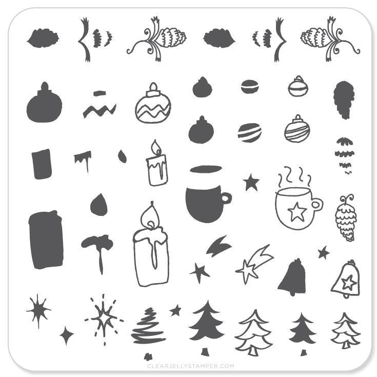 Clear Jelly Stamper - Cappuccino & Candles