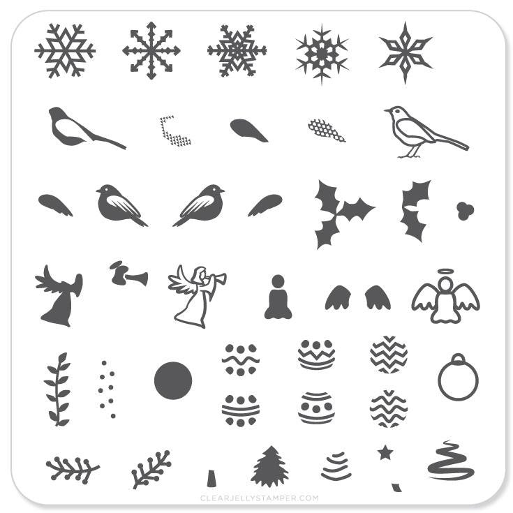 Clear Jelly Stamper - Angelic Christmas Wonderland