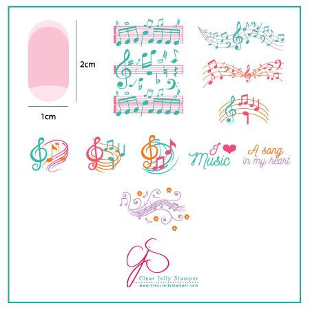 Clear Jelly Stamper - Musical Score