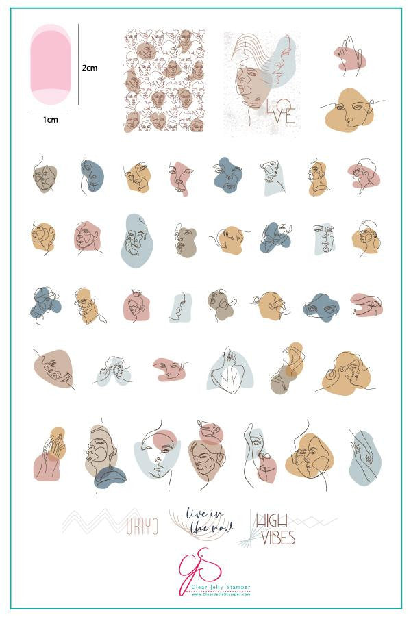 Tampon transparent Jelly Stamper - Forme humaine Mod Life