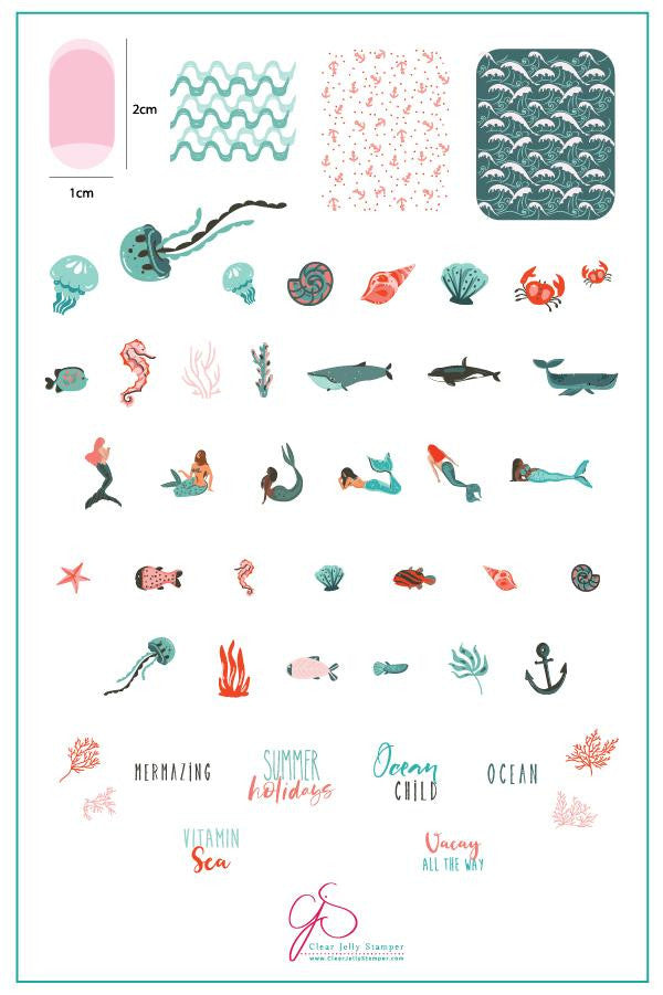 Clear Jelly Stamper - Mermazing