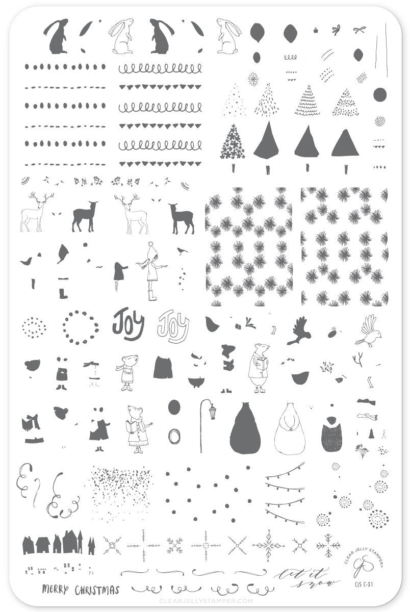 Clear Jelly Stamper - Happy Little Holiday