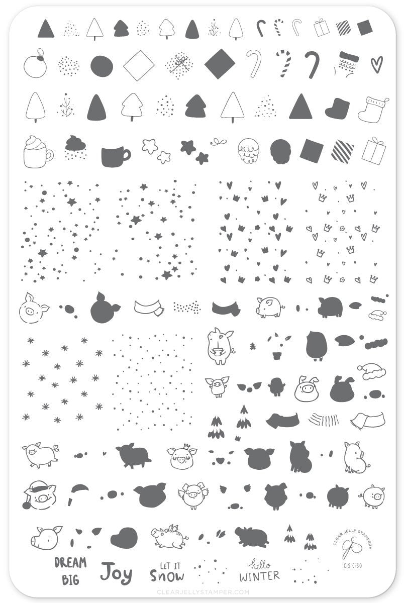 Tampon transparent en gelée - Noël Cochon