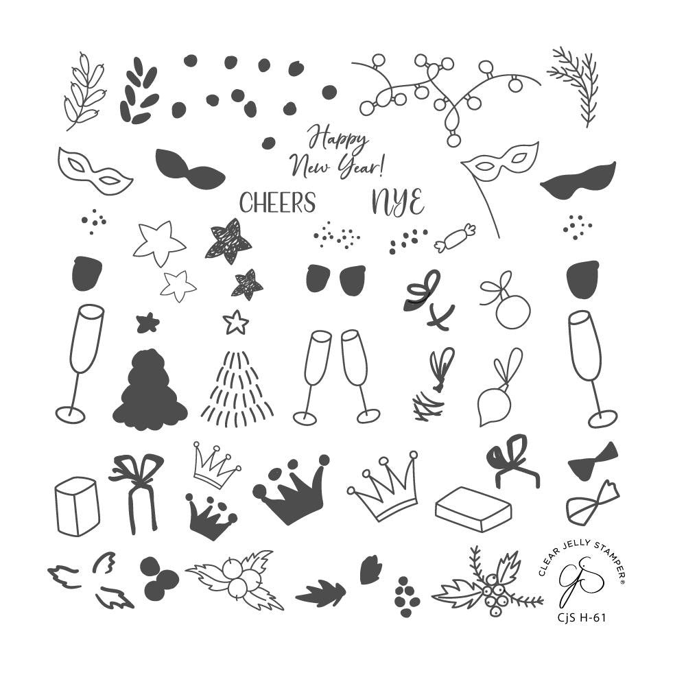 Clear Jelly Stamper - Cheers!