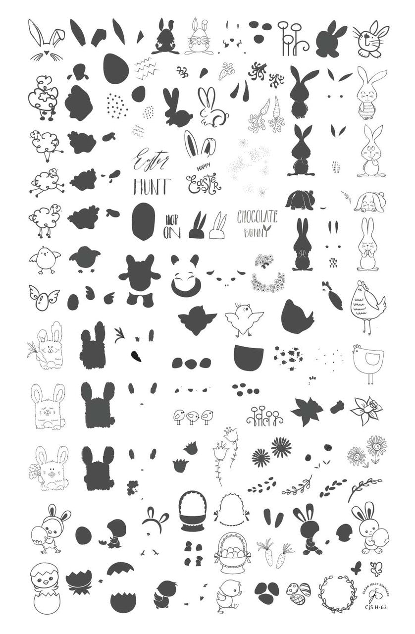 Clear Jelly Stamper - Hoppy Easter