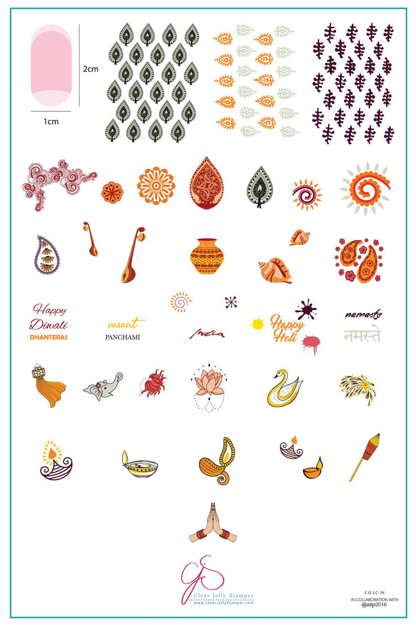 Clear Jelly Stamper - Namaste India