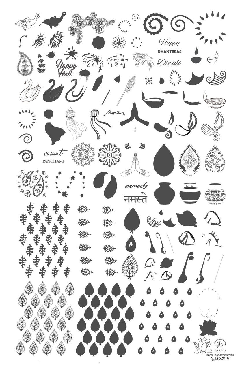 Clear Jelly Stamper - Namaste India