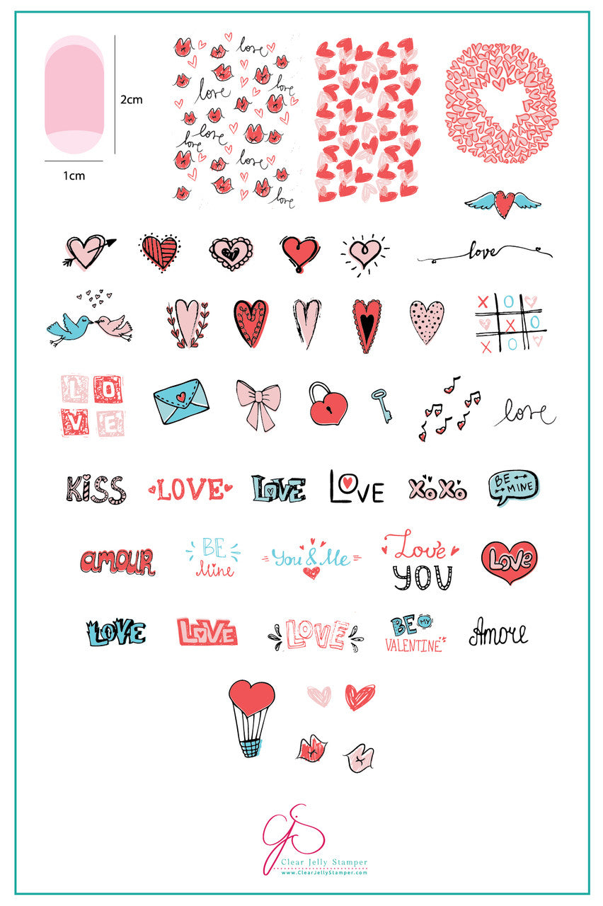 Clear Jelly Stamper - Love Notes