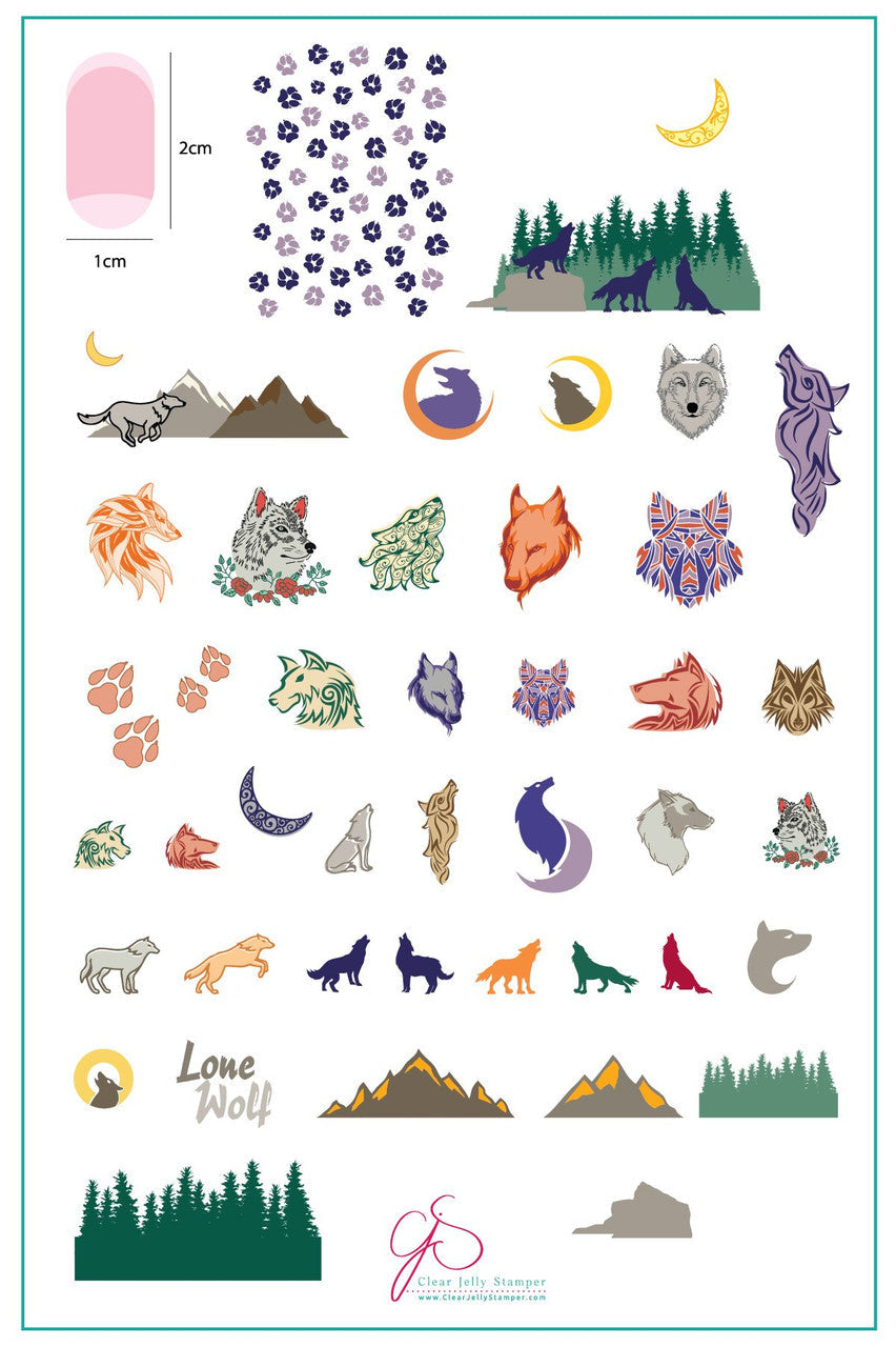 Clear Jelly Stamper - Lone Wolf