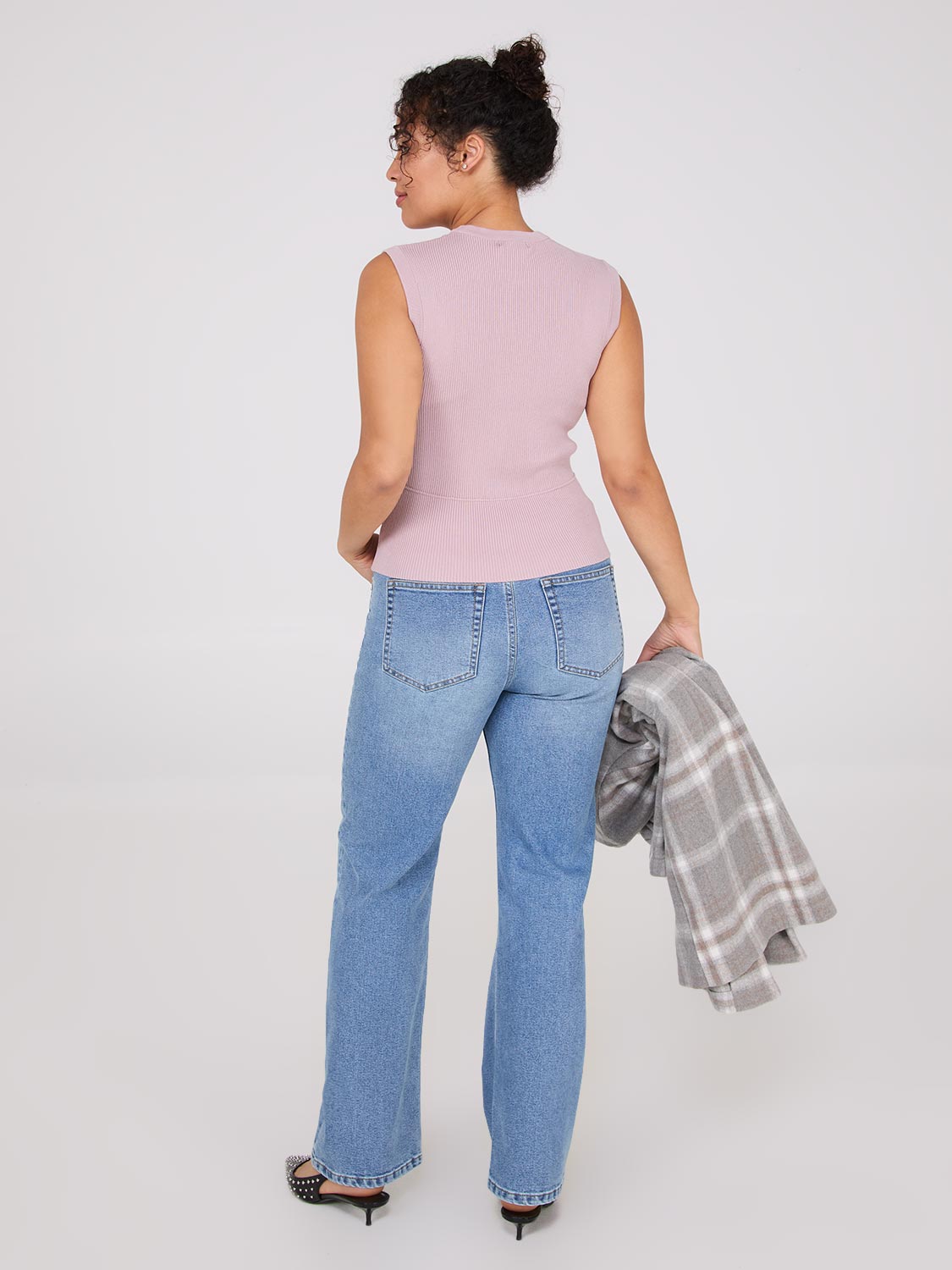 Pull côtelé sans manches